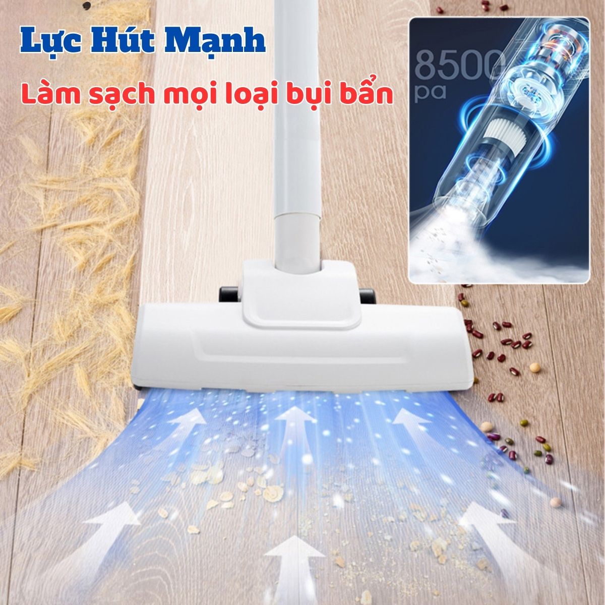 Máy Hút Bụi Cầm Tay Mini Không Dây Pin Sạc, Lực Hút Siêu Mạnh12000PA, Hút Bụi Ô Tô, Giường Nệm, Sofa, Laptop Nhỏ Gọn, Đa Năng, Dễ Sử Dụng