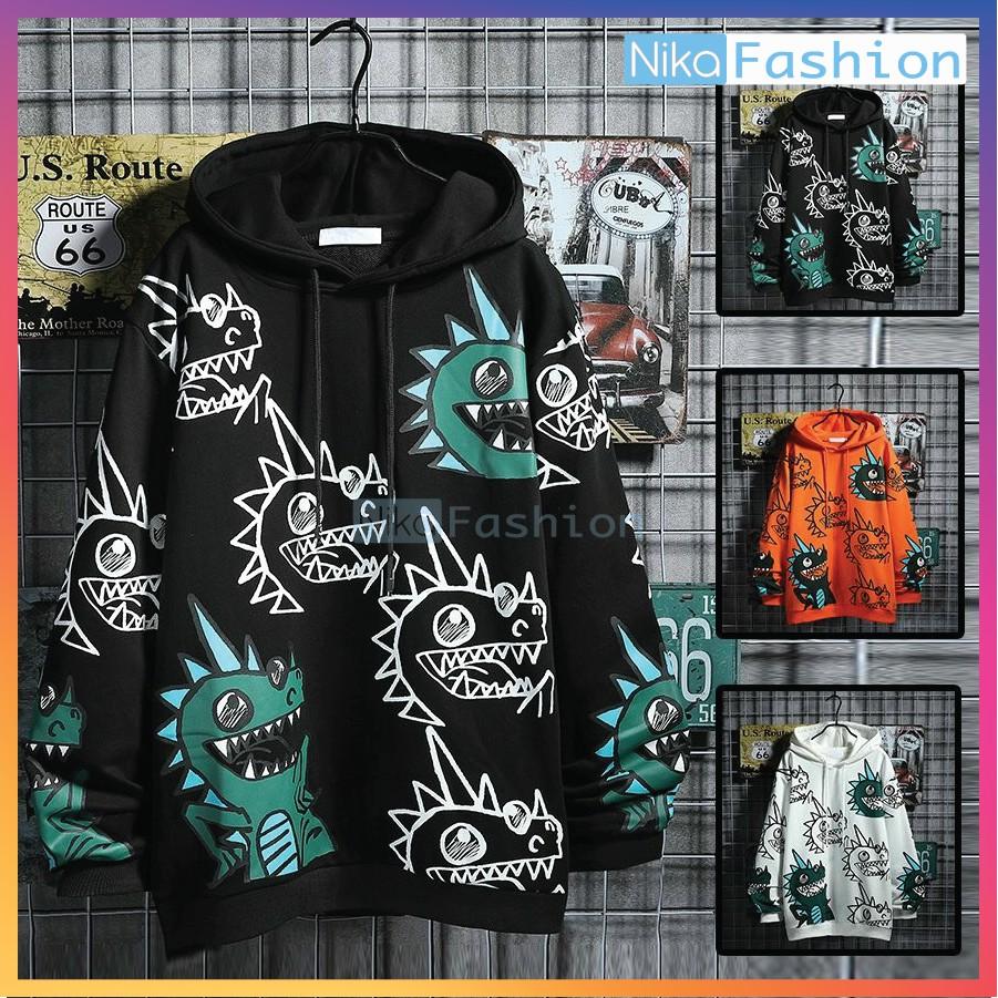 Nikafashion Áo Hoodie Nón Unisex Nam Nữ Chất Vải Nỉ Freesize 1 kích cỡ Form Dáng Rộng Dưới 65kg Mặc Đẹp K.L.O.N.G.C.Ư.Ờ.