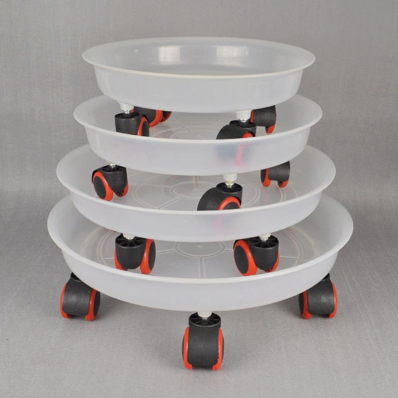 Giá để chậu hoa bằng nhựa TDT-29 cm, Kệ để chậu cây cảnh 4 bánh trong suốt