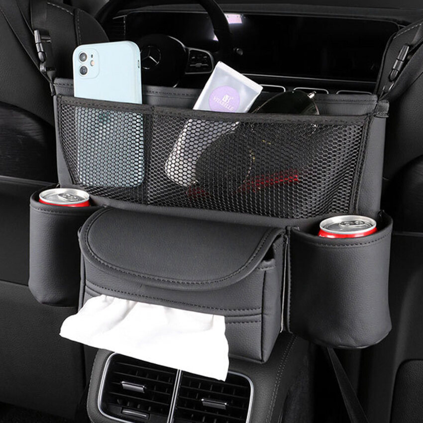 Túi đựng đồ lưng ghế ô tô Leather Car Seat Storage Bag