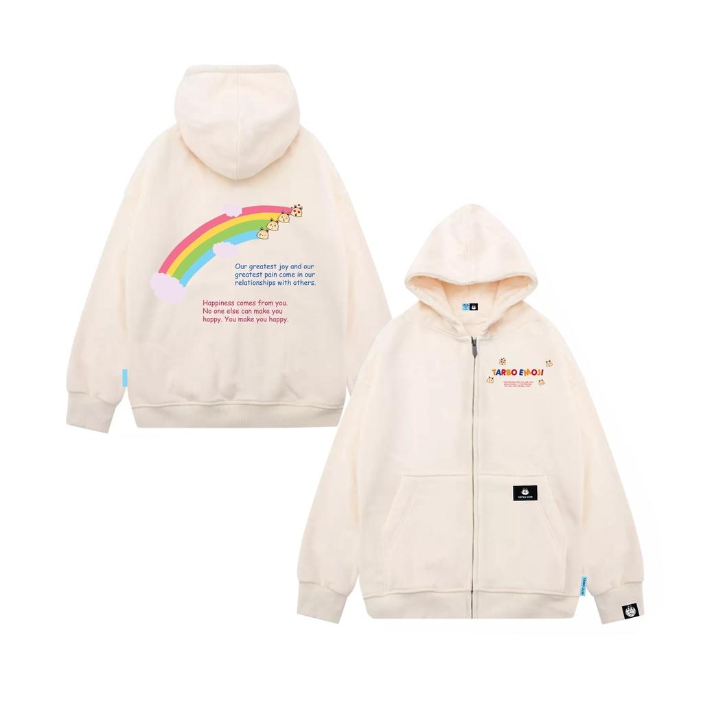 ÁO KHOÁC HOODEI ZIP EMOJI NAM NỮ - Nỉ CUA