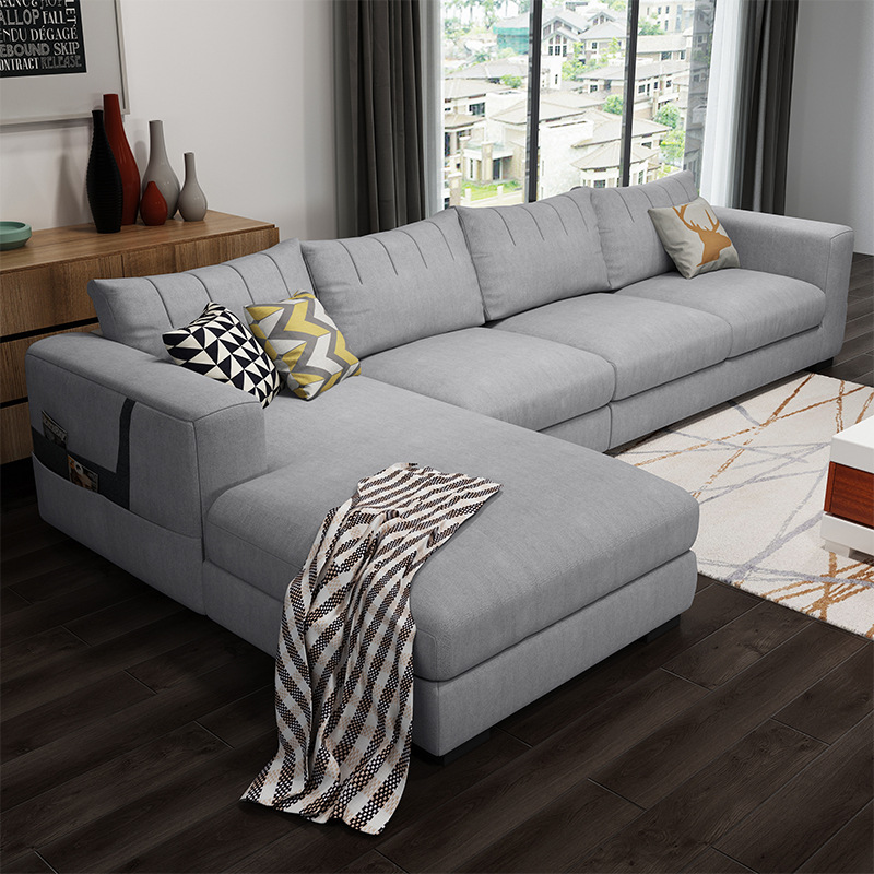 Ghế Sofa Góc L Phòng Khách Hiện Đại Sang Trọng Khung Gỗ Sồi Chắc Chắn Kích Thước 3m5 x 1m8 Mã HCC-09