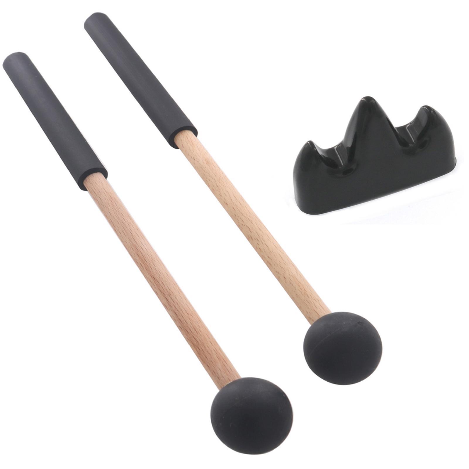 2x Rubber Head Mallet Percussion 8.7inch Drum Mallet for Marimba Meditation Yoga