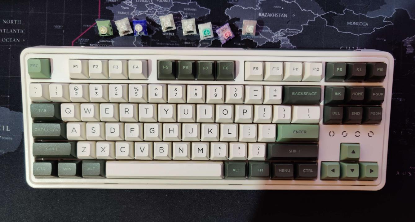 Bàn phím máy tính FL-Esports CMK87SAM Tropical Forest 3 Mode _Mới, hàng chính hãng
