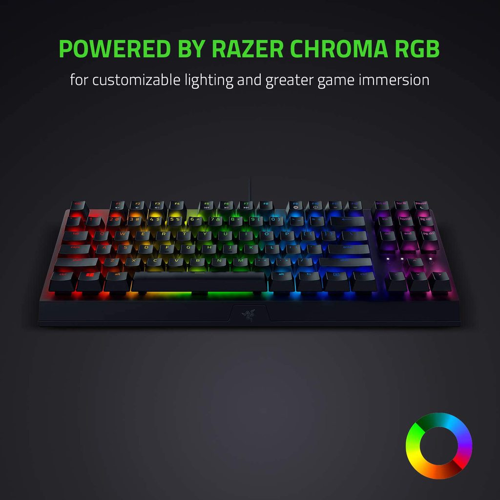 Bàn phím Razer Blackwidow V3 Tenkeyless-Mechanical-US Layout-Yellow Switch_Hàng chính hãng