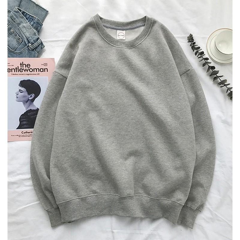 ÁO SWEATER XÁM GHI UNISEX