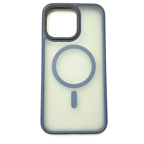Ốp lưng cho iPhone 15 Pro Max hiệu Likgus Mag Safe nhám viền màu chống sốc (Chống vân tay) - Hàng nhập khẩu