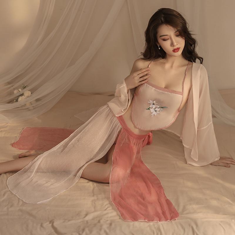 Đồ ngủ sexy phong cách Hanfu gợi cảm cao cấp trang phục cổ trang voan xuyên thấu quyến rũ / chụp ảnh cosplay BIKI N789