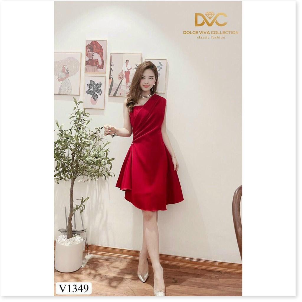 ĐẦM UMI ĐÍNH NGỌC MÀU ĐỎ SANG TRỌNG,CHẤT LIỆU UMI THOÁNG MÁT CHO MÙA HÈ