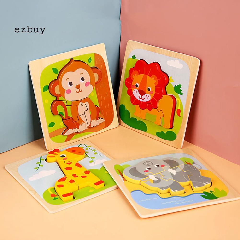 Bảng Gỗ Xếp Hình 3d Hình Động Vật Cho Bé