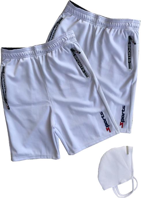 Combo 2 Quần shorts thể thao nam màu trắng dạng sọt sport đùi chất thun lạnh 4 chiều dokafashion dùng tập gym hoặc mặc nhà  DUI-KT-EZ202 - tặng 1 khẩu trang chống nắng và bụi