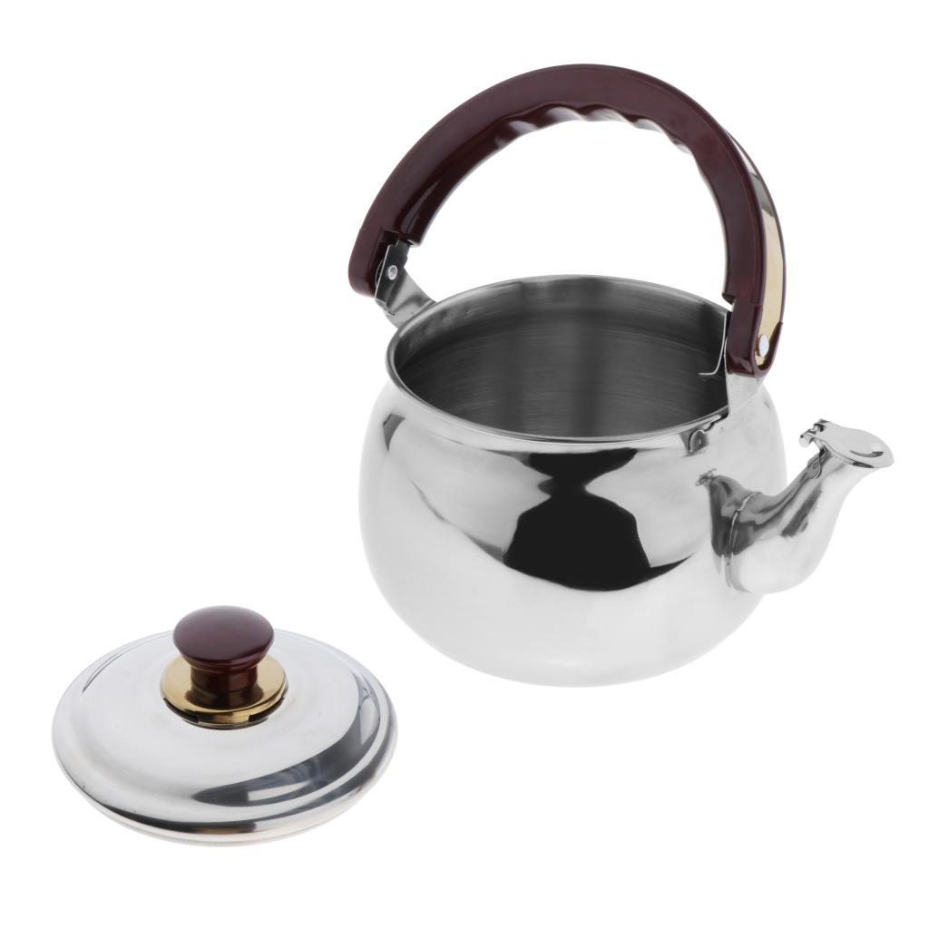 2pcs Stainless Steel Hot Water Kettle Pot With Whistle Sound,Tea Kettle 0.6L