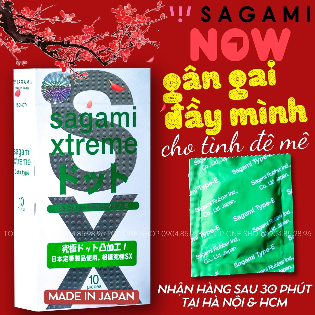 Hình ảnh Bao Cao Su Có Gai Nhật Bản Sagami Extreme White (10 Cái / Hộp)