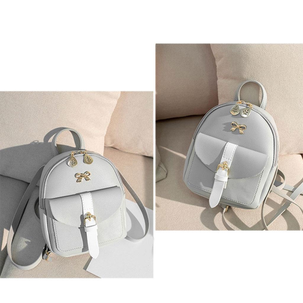 Girl   Leather Small Travel Shoulder Rucksack  Bag