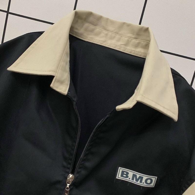 Áo Khoác Jacket Form Rộng BMO Vải Kaki Lót Dù Phong Cách Ulzzang Unisex