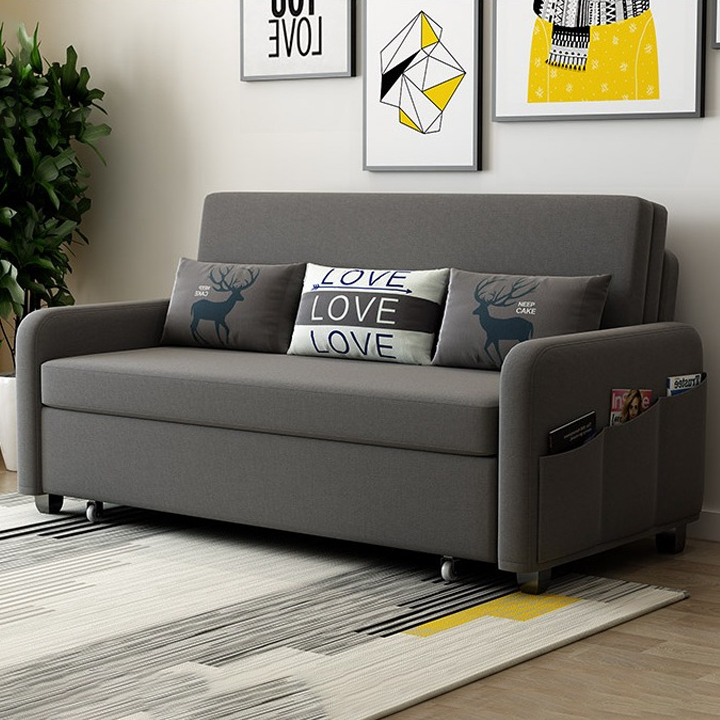 Sofa giường đa năng, Sofa giường gấp gọn 1.9m x 1.9m có ngăn chứa đồ, Giường thông minh xếp thành ghế top267-1