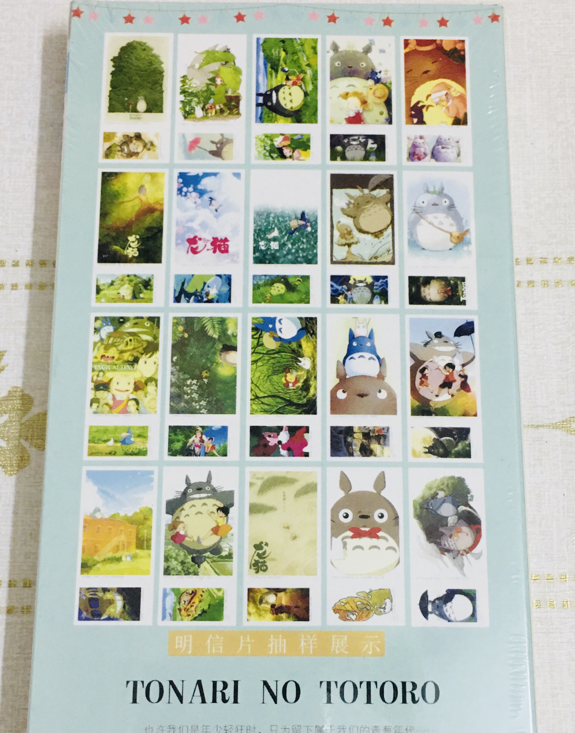 Postcard Totoro hộp ảnh 188 tấm to nhỏ ( giao mẫu ngẫu nhiên )