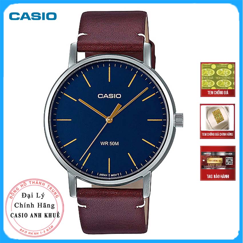 Đồng hồ nam dây da Casio MTP-E171L-2EVDF