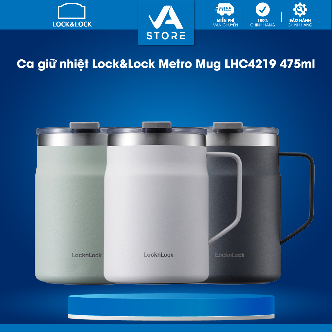 Ca Nước Giữ Nhiệt Locknlock Metro Mug Lhc4219Nvy 475Ml - Màu Navy