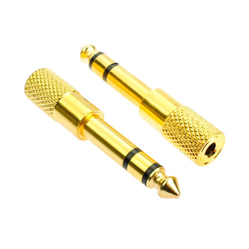 1 cái Vàng 6.5mm 1/4" Nam Cắm vào 3.5mm 1/8" Jack Cái Tai Nghe Stereo Bộ Chuyển Đổi Âm Thanh Kết Nối Nhà Bộ Chuyển Đổi Micrô Màu sắc: 1 cái