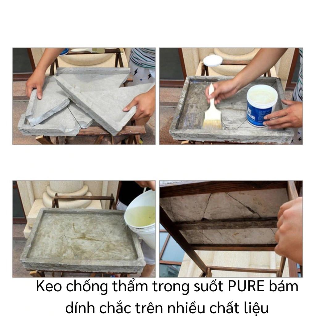 Keo Chống Thấm Trong Suốt Chống Rò Rỉ Mái Nhà, Tường Ngoài Cao Cấp Keo Epoxy chống giột lọ 300 gr