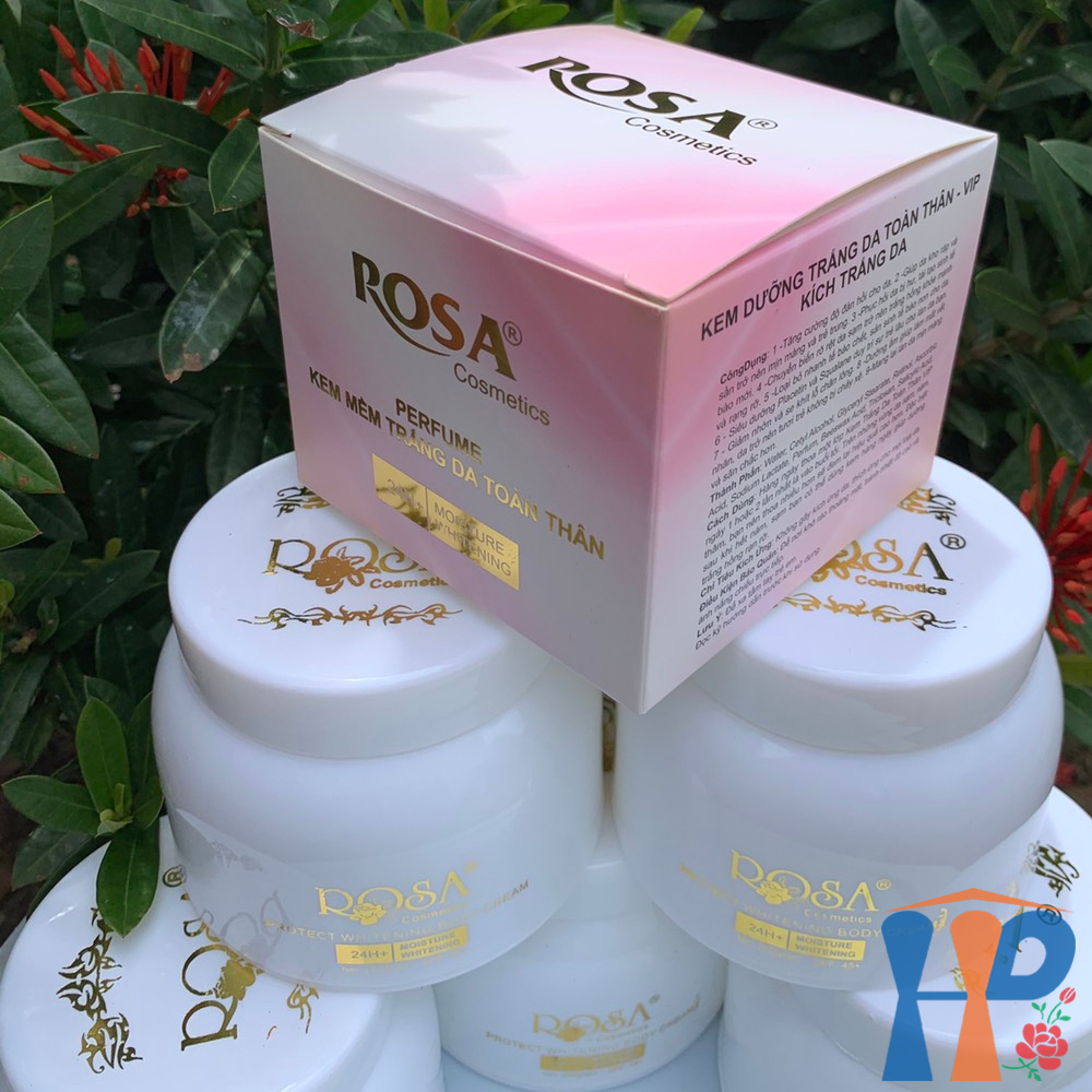 Kem mềm trắng da toàn thân hương nước hoa Rosa Perfume Protect Whitening Body Cream 250gr Hani Peni