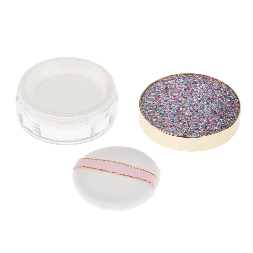 10G Makeup Loose Powder Case Blush Container W/ Mirror&Powder Puff