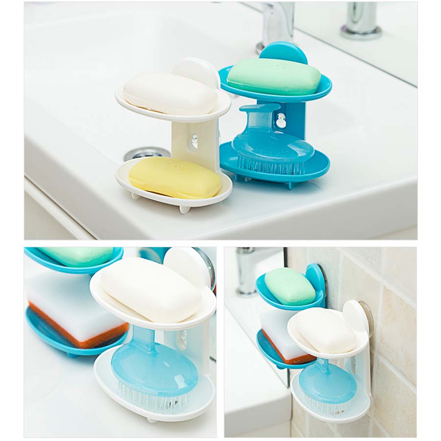 Bộ 2 khay đựng xà bông tiện dụng - Hàng Nội địa Nhật