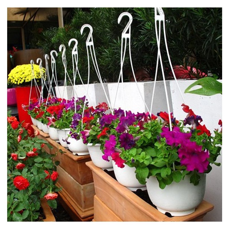 50 chậu treo trắng trơn đường kính 20x15cm-77472