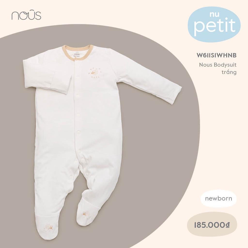 Bộ Quần Áo Liền Thân Có Tất Sơ Sinh Nous Cho Bé - Chất Liệu Nu Petit (Cho bé dưới 5kg