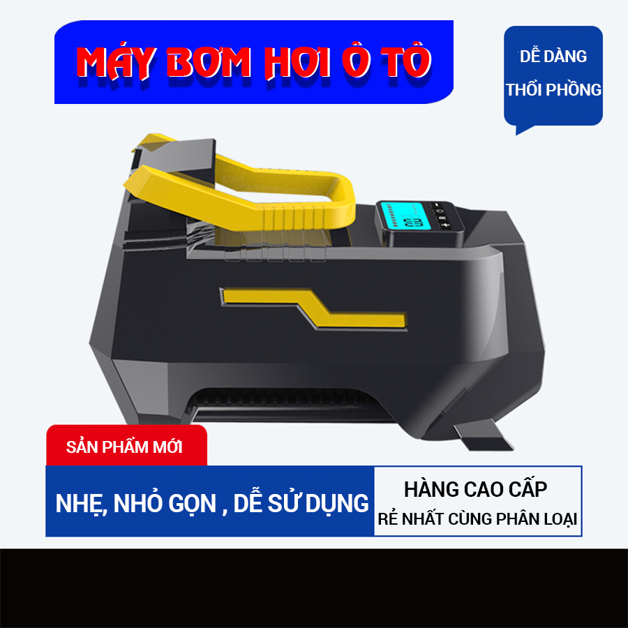 Máy bơm hơi ô tô xe hơi màn điện tử thông minh tự ngắt cao cấp CAR365 CHÍNH HÃNG - CAR32