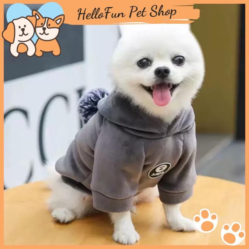 Áo Hoodie nhung cao cấp cho thú cưng - Áo cho chó mèo mùa đông