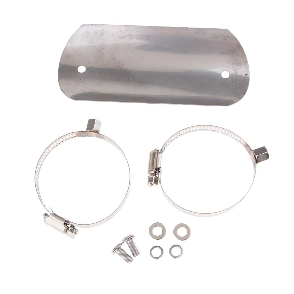 UNIVERSAL MOTORCYCLE EXHAUST MUFFLER PIPE HEAT SHIELD COVER HEEL GUARD DIRT BIKE