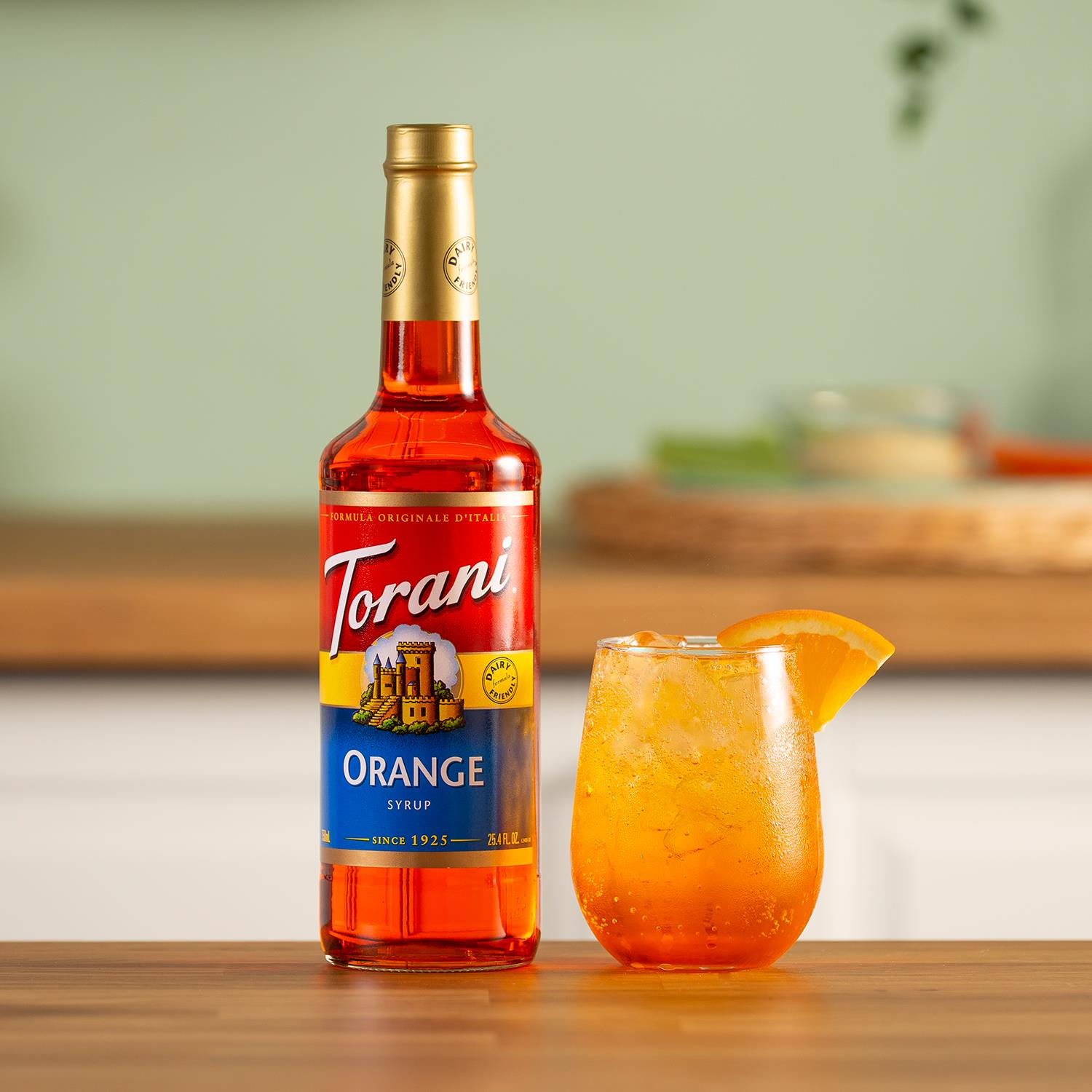 Siro Cam Pha Chế Vị Cam Quýt Ngọt Ngào Torani Classic Orange Syrup 750ml Mỹ - Hoàn Hảo Cho Soda & Nhiều Thức Uống Khác
