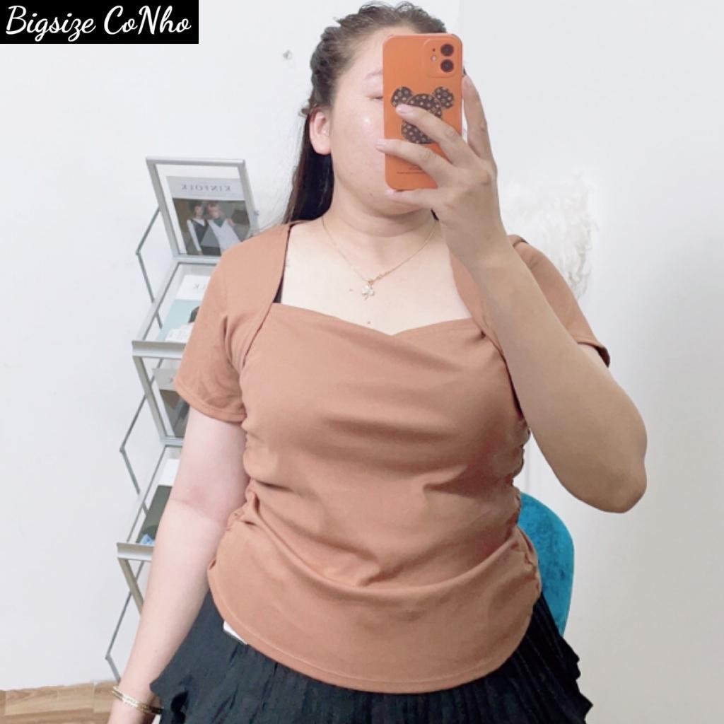 Áo thun croptop bigsize nữ tay ngắn form rộng từ 58kg-95kg A13