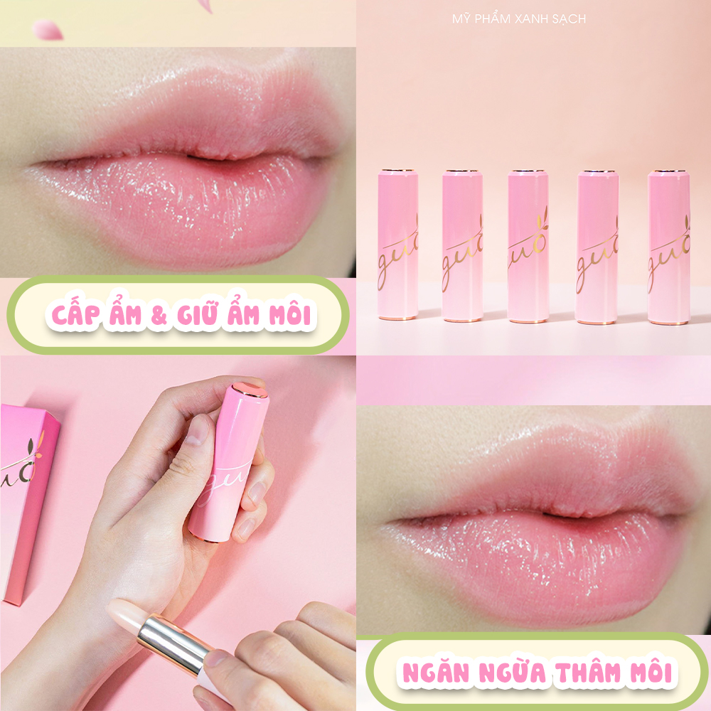 Son Dưỡng Hồng Dâu GUO 5gr - Rose Touch Lip Blam [Dưỡng môi căng mọng thiên nhiên]