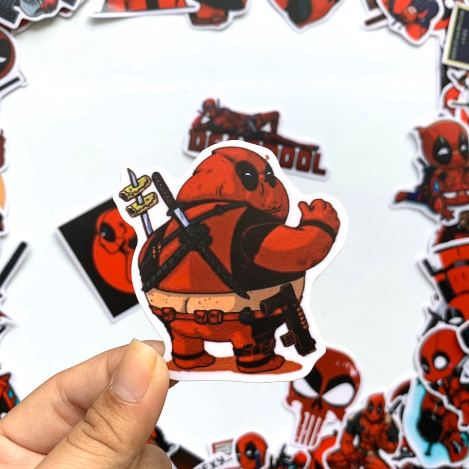 Bộ 20 Sticker Deadpool Màu Đỏ Đen (2020) Hình Dán Chủ Đề Phản Anh Hùng Siêu Bựa Hài Hước Vui Vẻ Chống Nước Decal Chất Lượng Cao Trang Trí Va Ly Du Lịch Xe Đạp Xe Máy Xe Điện Motor Laptop Nón Bảo Hiểm Máy Tính Học Sinh Tủ Quần Áo Nắp Lưng Điện Thoại