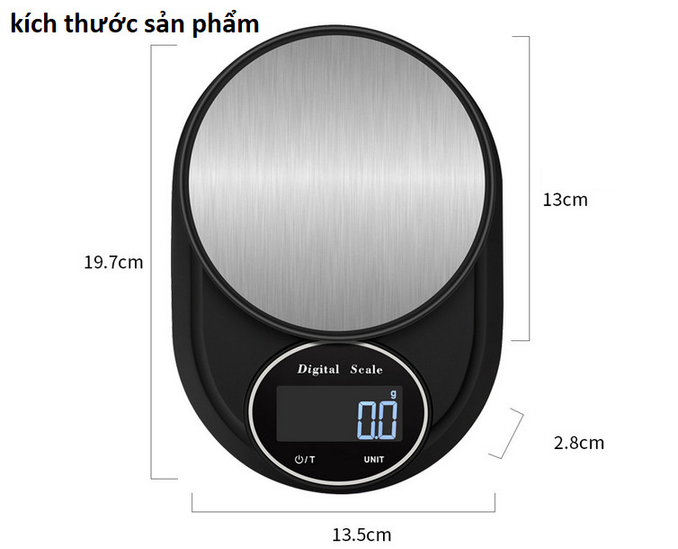 Cân điện tử nhà bếp Digital Electronic Scale độ chính xác cao cảm ứng vân tay chống nước