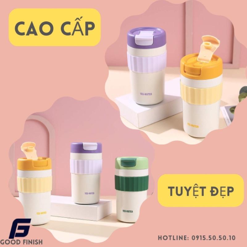 Bình/Cốc giữ nhiệt cao cấp Yes_Water  GF, inox 304, chống tràn, ly uống cafe, đựng nước, lạnh, nóng 6 - 8 tiếng