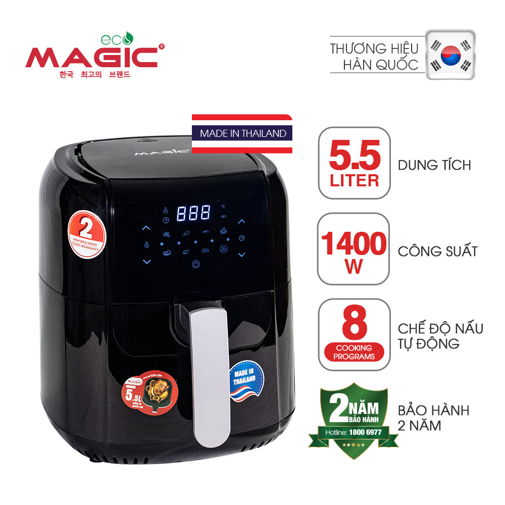 Nồi Chiên Điện Tử Magic Eco AC-102 5.5L - Hàng Chính Hãng