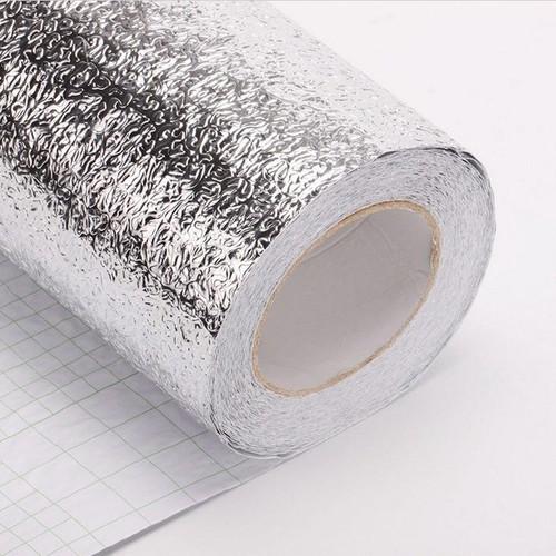 Cuộn 2 Mét Decal Giấy Dán Bếp Tráng Nhôm Cách Nhiệt