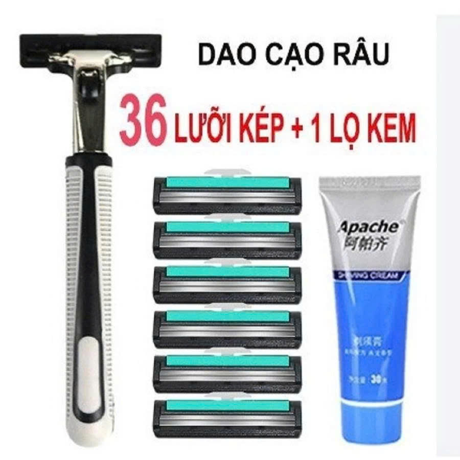 Phụ Kiện Cạo Râu 36 Lưỡi Kèm Bàn Cạo – Đầu Cạo Thay Thế