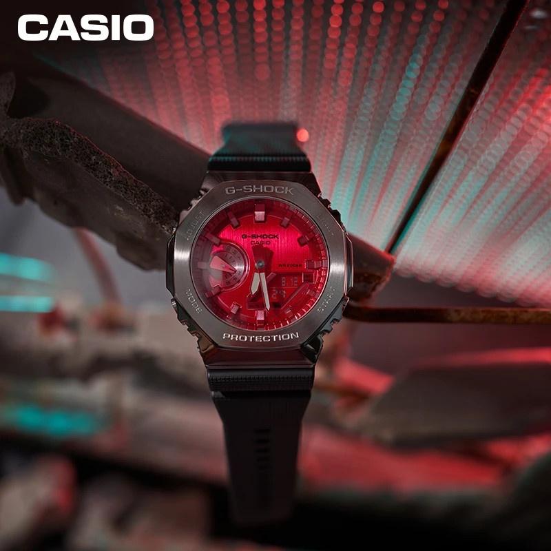 Đồng Hồ Nam Dây Nhựa Casio G-Shock GM-2100B-4ADR Chính Hãng - GM-2100B-3A Mặt Kim Loại