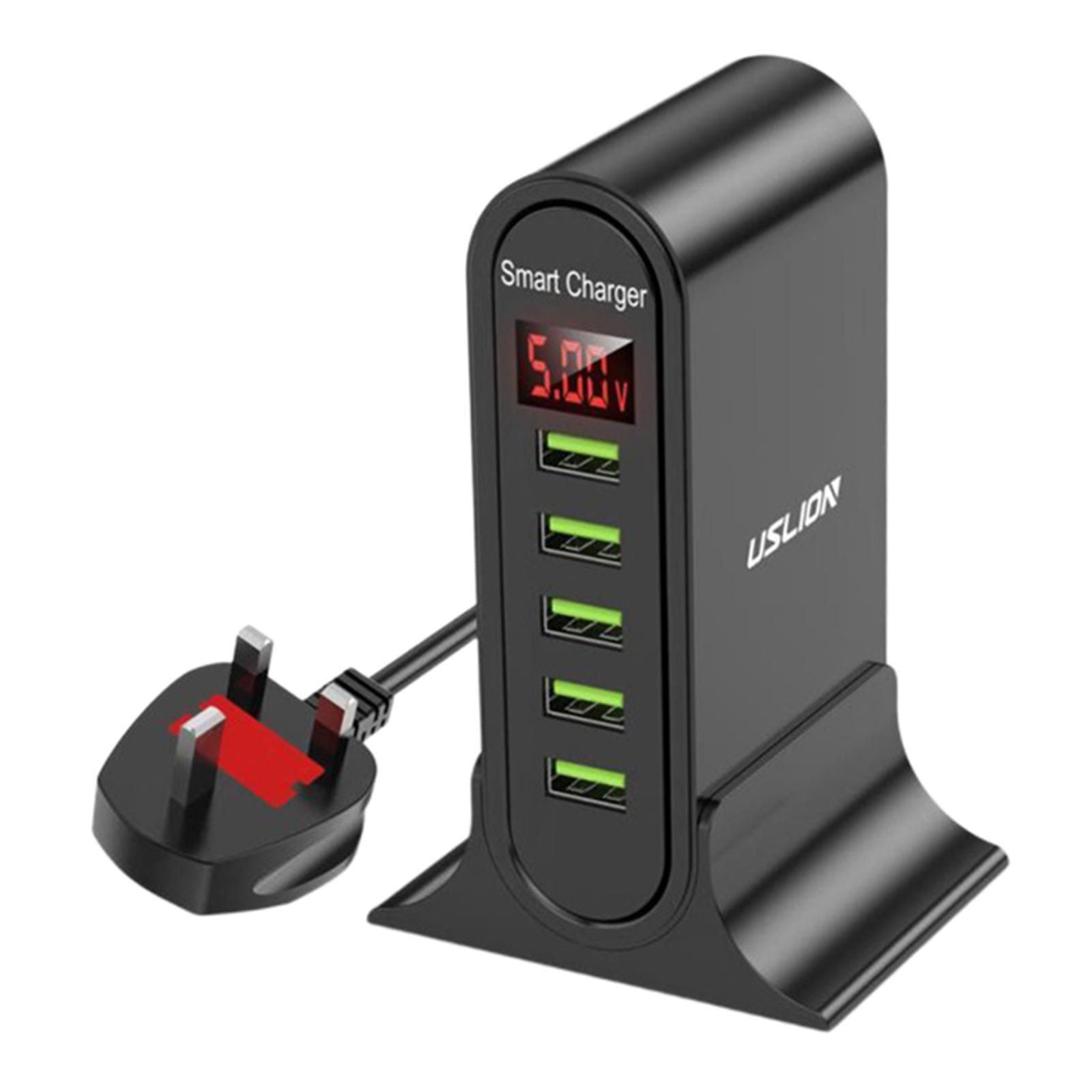 5 Port Universal USB Charging Station for Wall Home Office Working