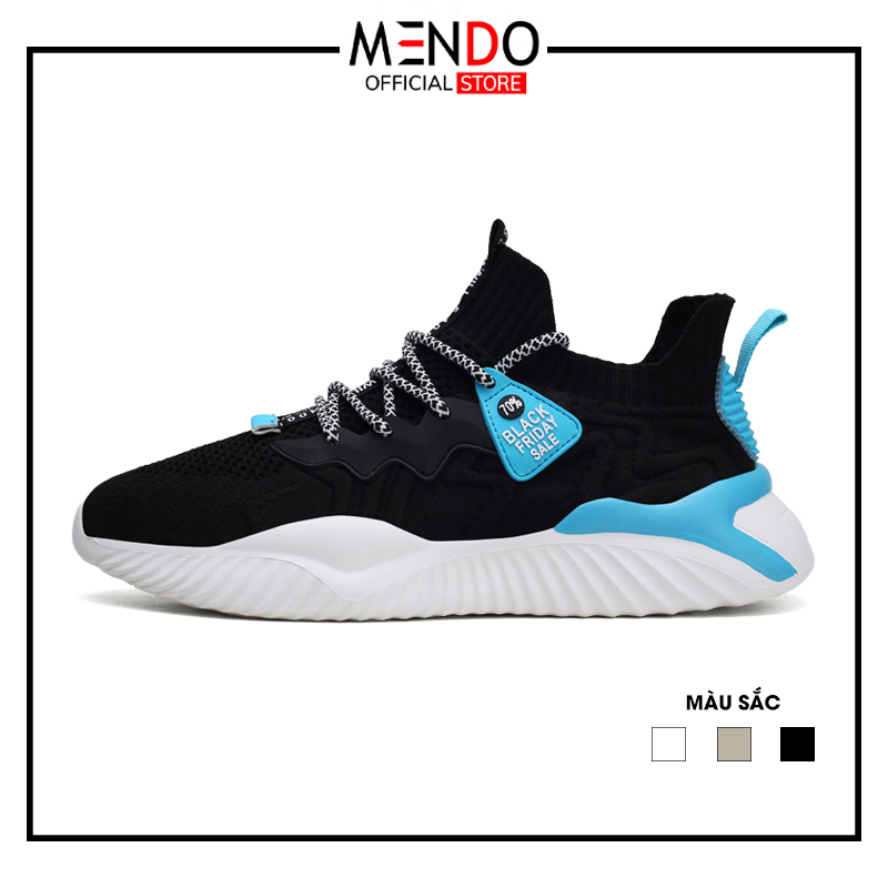 Giày Thể Thao Nam MENDO - Giày Sneaker Đỏ Trắng - Đen Xanh - Kaki, Đế Phẩy, Êm Chân - G5000