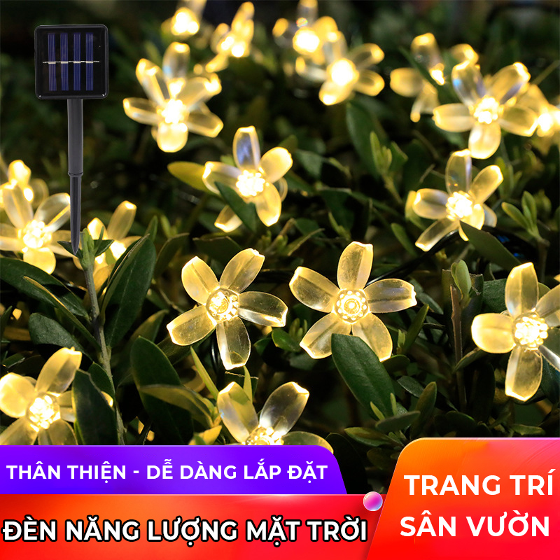 Đèn năng lượng mặt trời trang trí sân vườn hình bông hoa, siêu đẹp- K1524