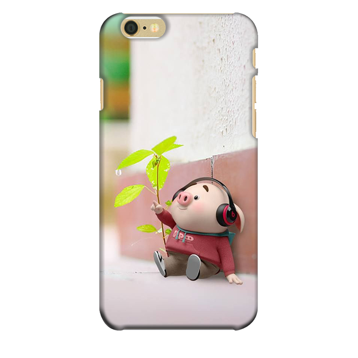 Ốp lưng nhựa cứng nhám dành cho iPhone 6 in hình Heo Thơ Mộng