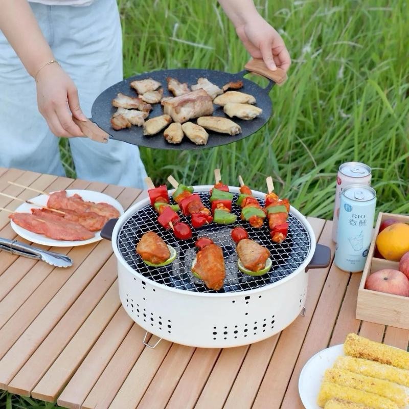 [AnhOtShop] Bếp Nướng Than Hoa Không Khói 30cm – Nướng Thịt Thơm Ngon, Dày Dặn, Bền Bỉ, Phù Hợp Du Lịch &amp; Dã Ngoại