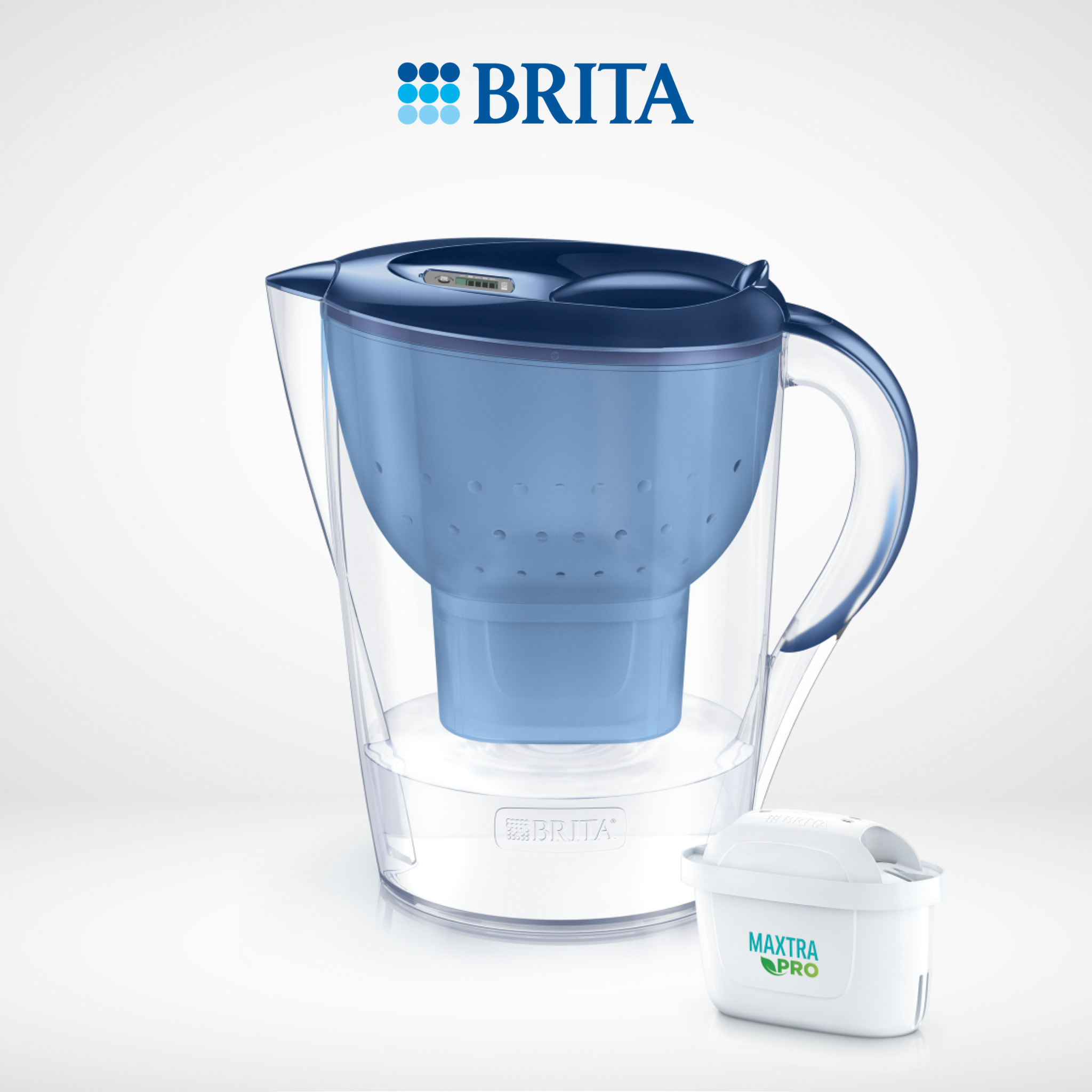 Bình lọc nước BRITA Marella XL Blue 3.5L có sẵn 1 lõi lọc Maxtra Pro 150L