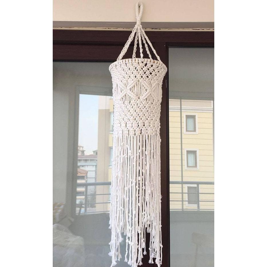 Chao đèn macrame 20cm - phong cách decor trang trí nhà cửa